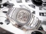 New Patek Philippe Nautilus Ss Silver dial Watch Patek Philippe Skeleton Replica